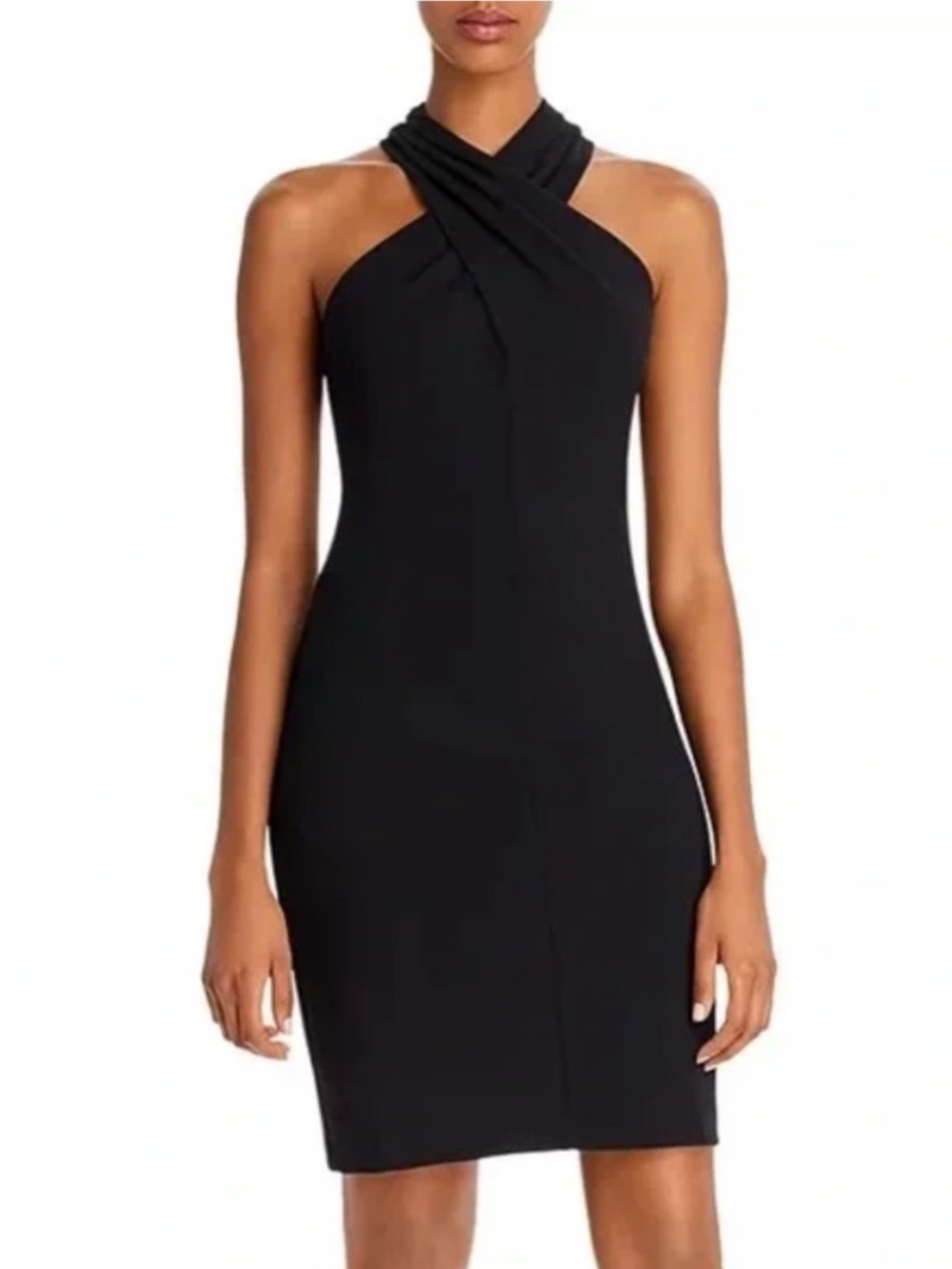 Eliza J Womens Criss-Cross Front Halter Mini Dress size 12 NWT